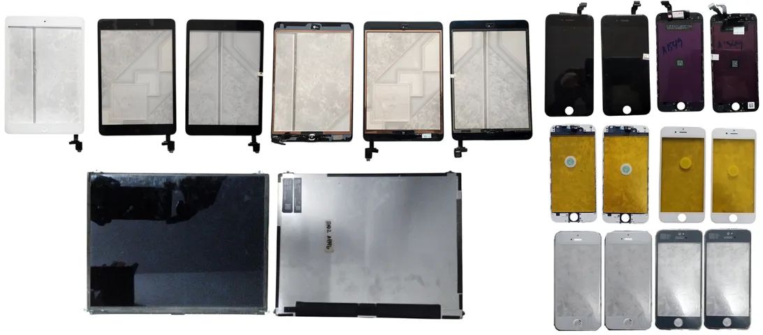 Display e Tela Vidro e iPhone 6 7 + iPad 2 E iPad Mini 1 2 - Lote No Estado