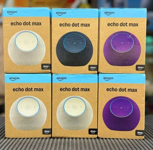  A M A Z O N   Echo Dot Max Branca, Grafite e Roxa