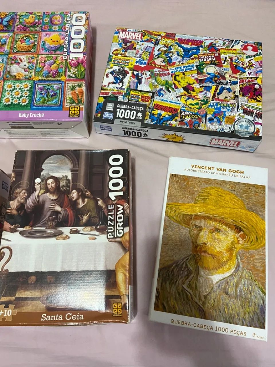 Kit quebra cabeça 1000 peças - 6 unidades - Foto 3