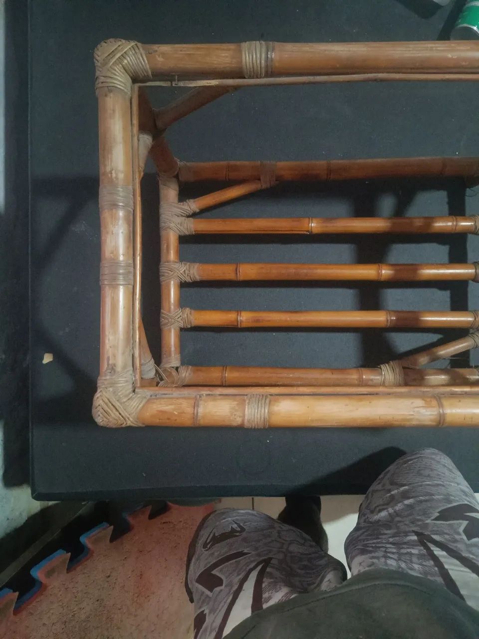  mesa de centro rústica feita de bambu (cana-da-índia). - Foto 3