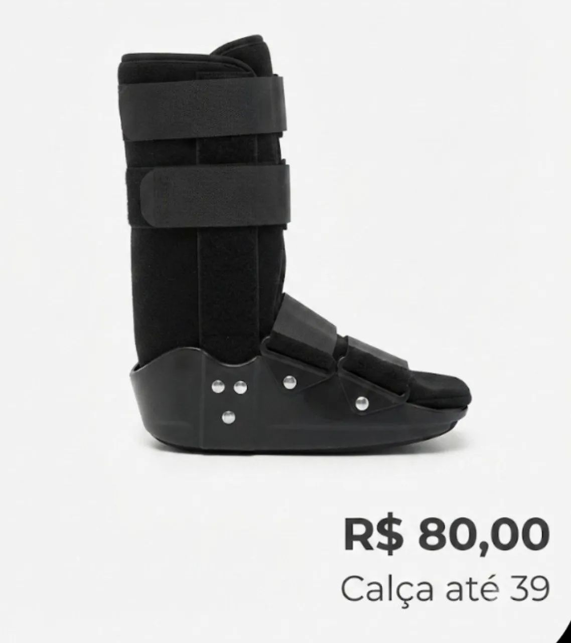 Bota para mobilidade calça até 39 