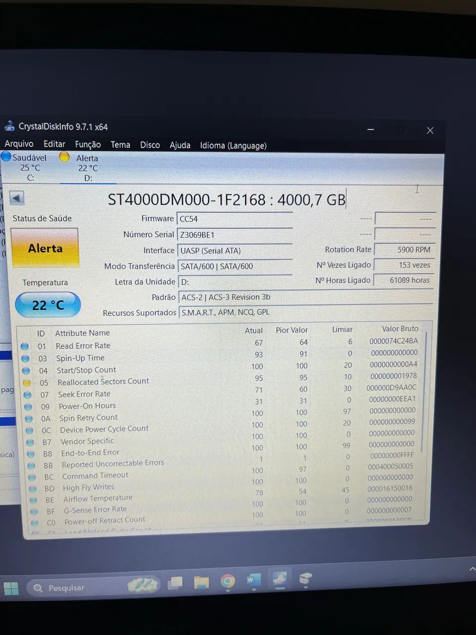 HD 4 TB - Alerta - Funcionando ok  - Foto 2
