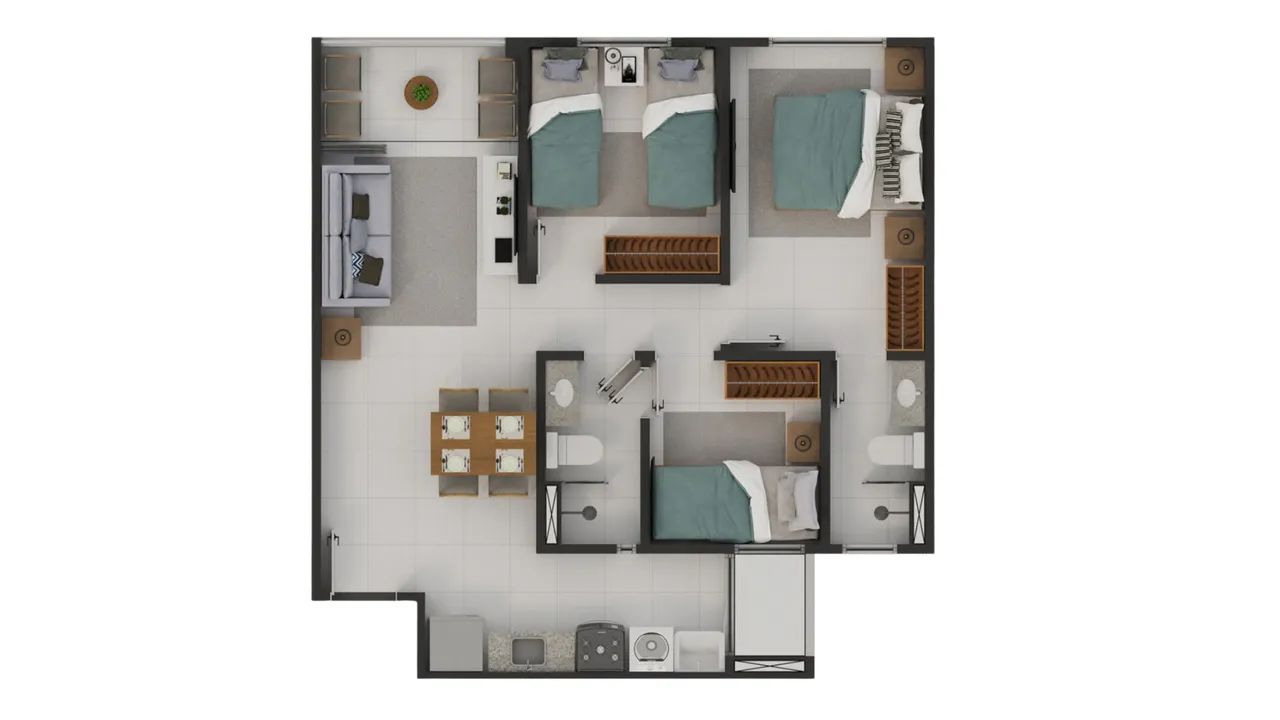 PLANTA 51m²