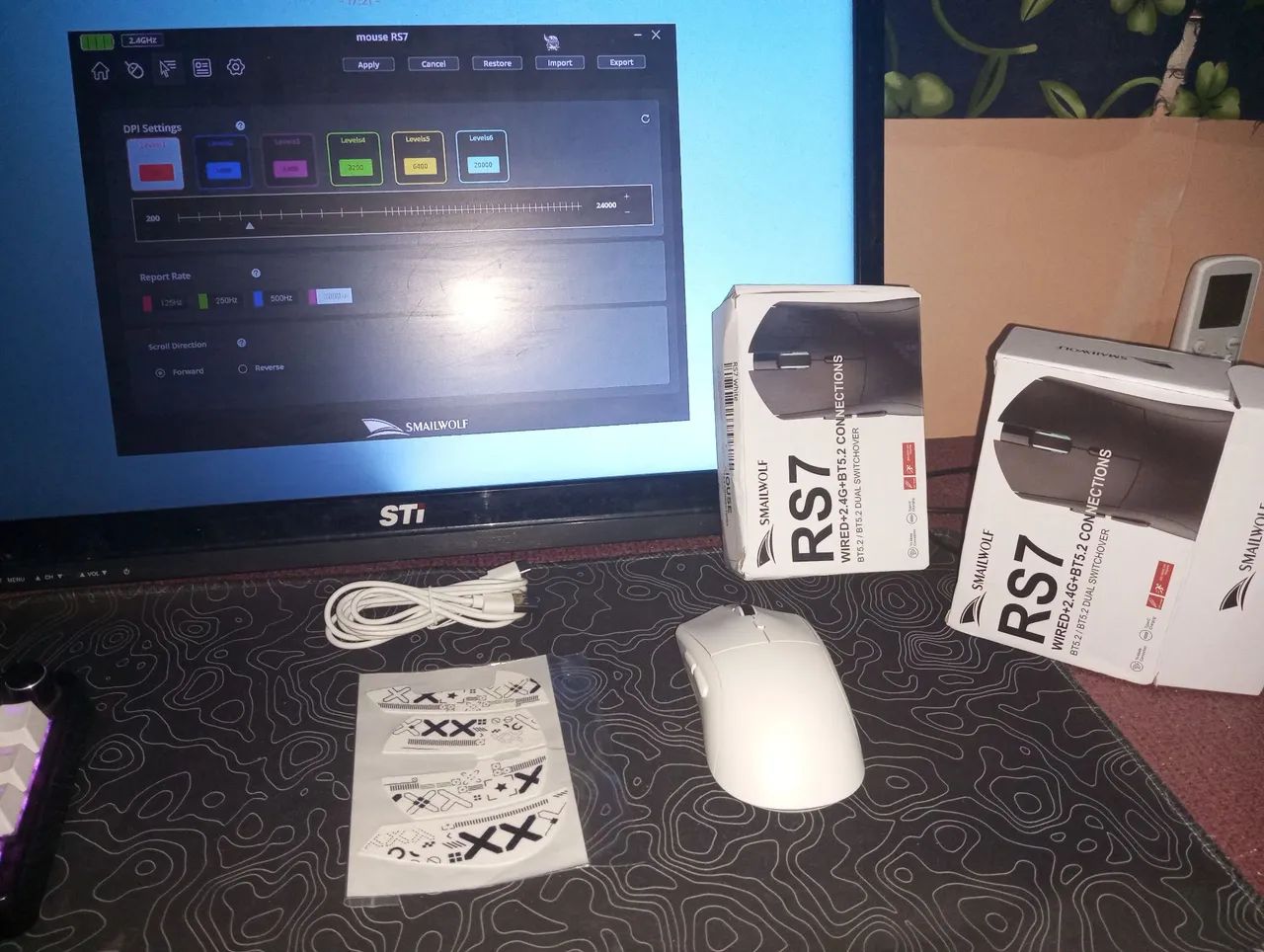 Mouse gamer smailwolf RS7- PAW3311