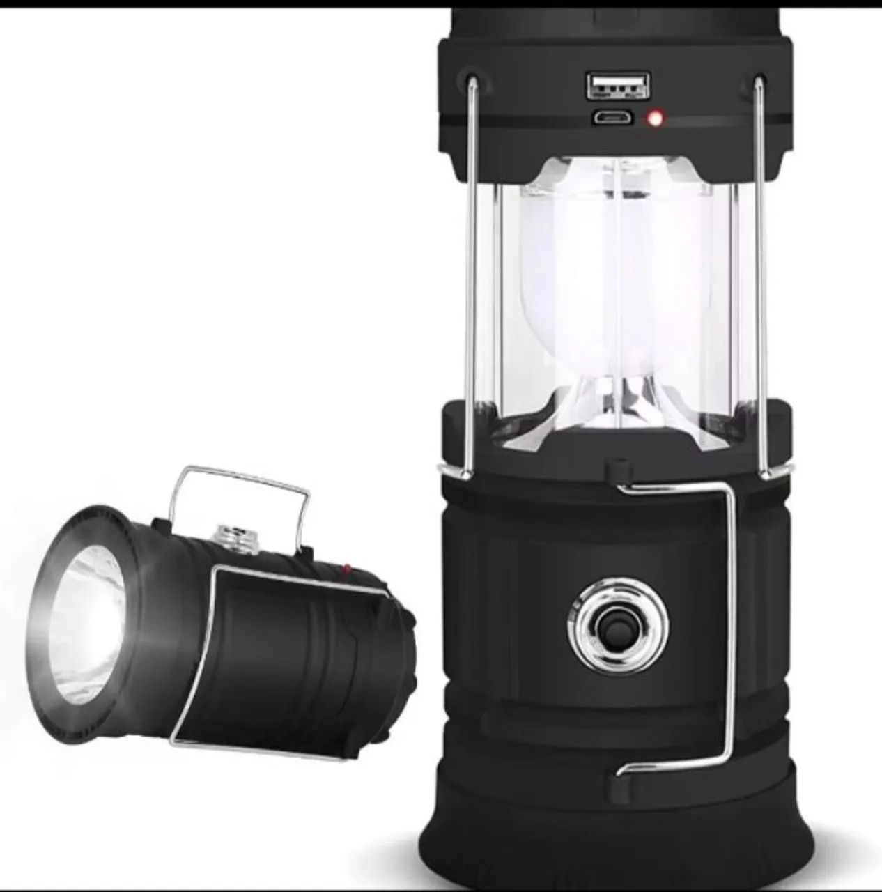 Lampião.luminaria com carregador solar e celular - Foto 3