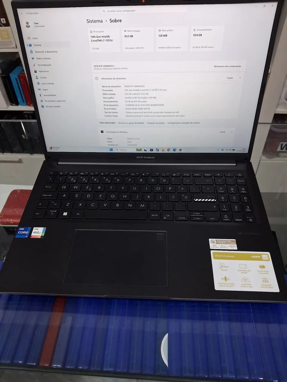 Asus vivobook 16 aceito trocas 