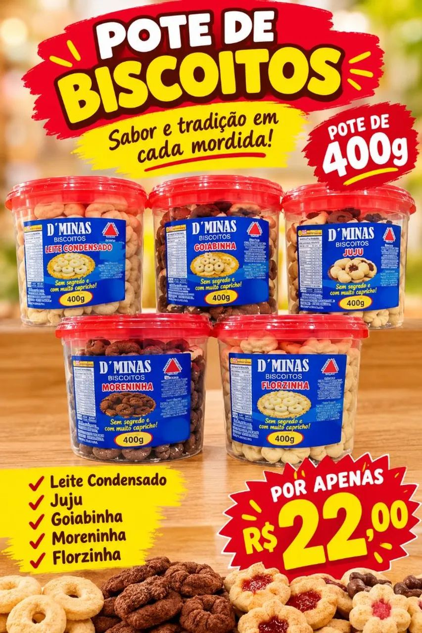 POTE DE BISCOITOS DELICIOSOS