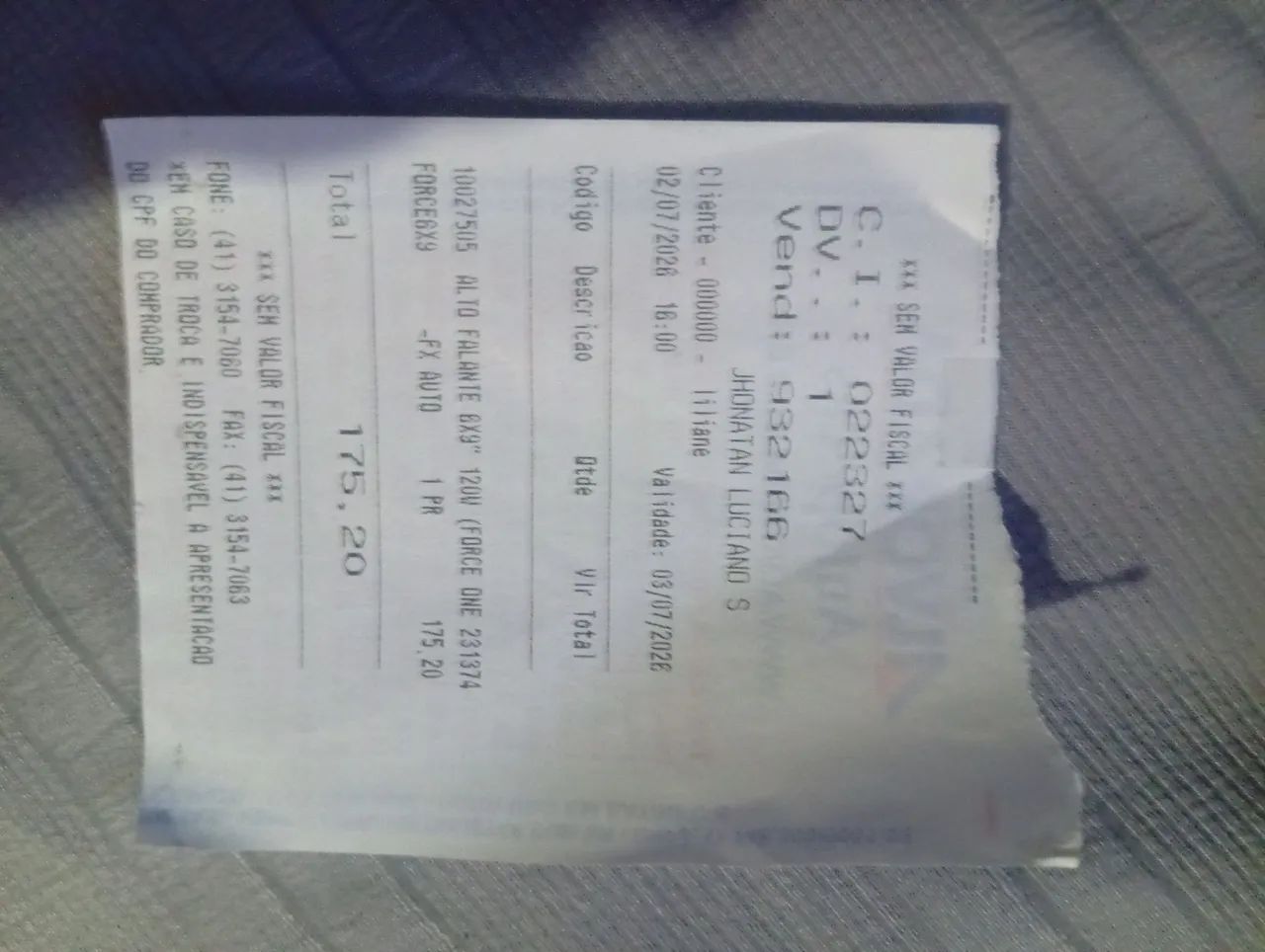 Alto falante 6x9 polegadas 130 reais - Foto 3