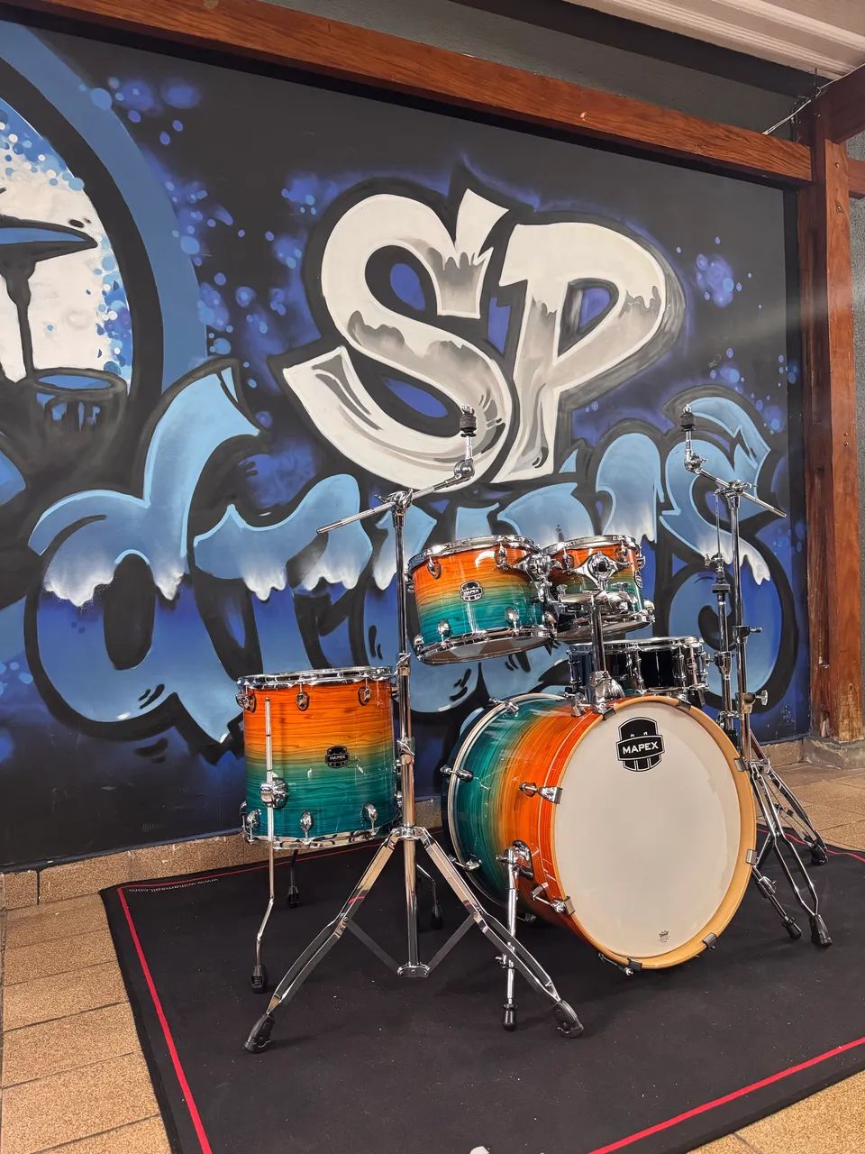 Bateria Mapex Armory Maple Birch Bumbo 20 Polegadas Shell Pack Com Caixa - Foto 2