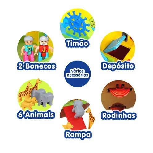 Brinquedo Infantil Arca de Noé Maral - Foto 3