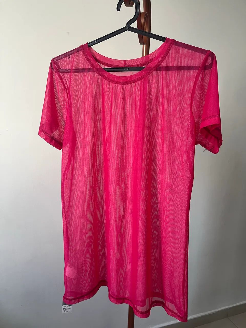 Camisa em tule rosa NOVA