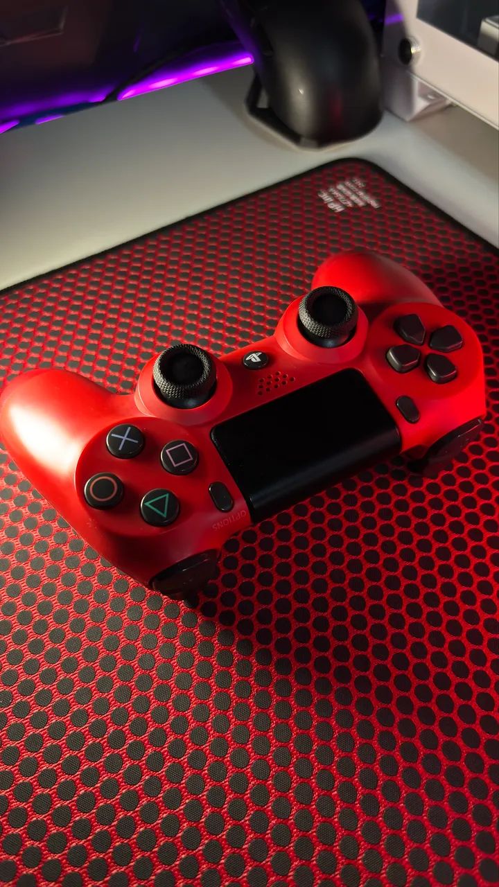 Controle PS4 Vermelho  - Foto 3