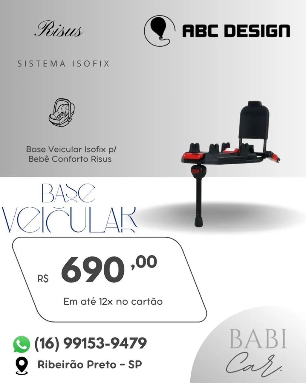 Base Veicular Isofix - Risus ABC Design