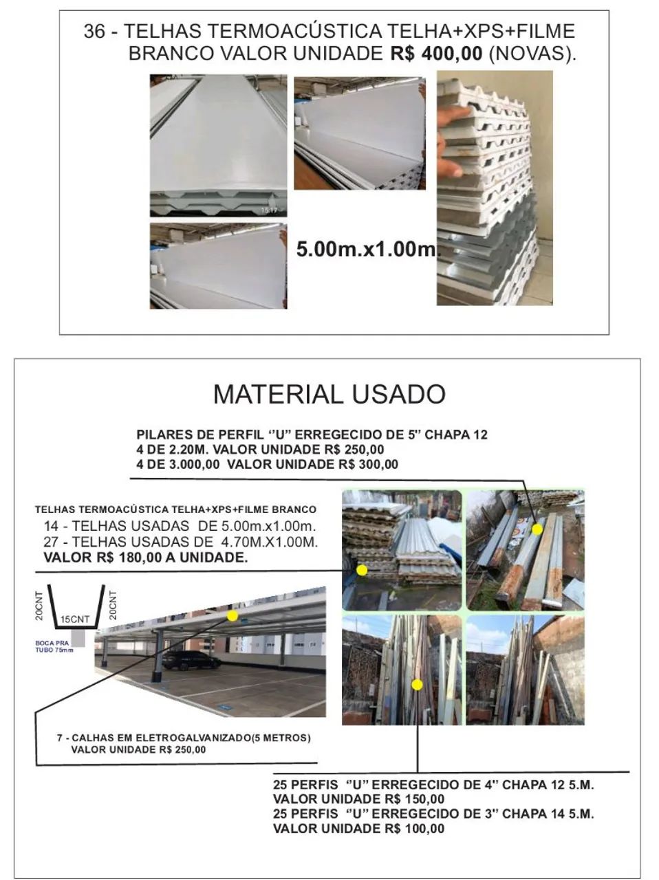 Telhas termoacustica 