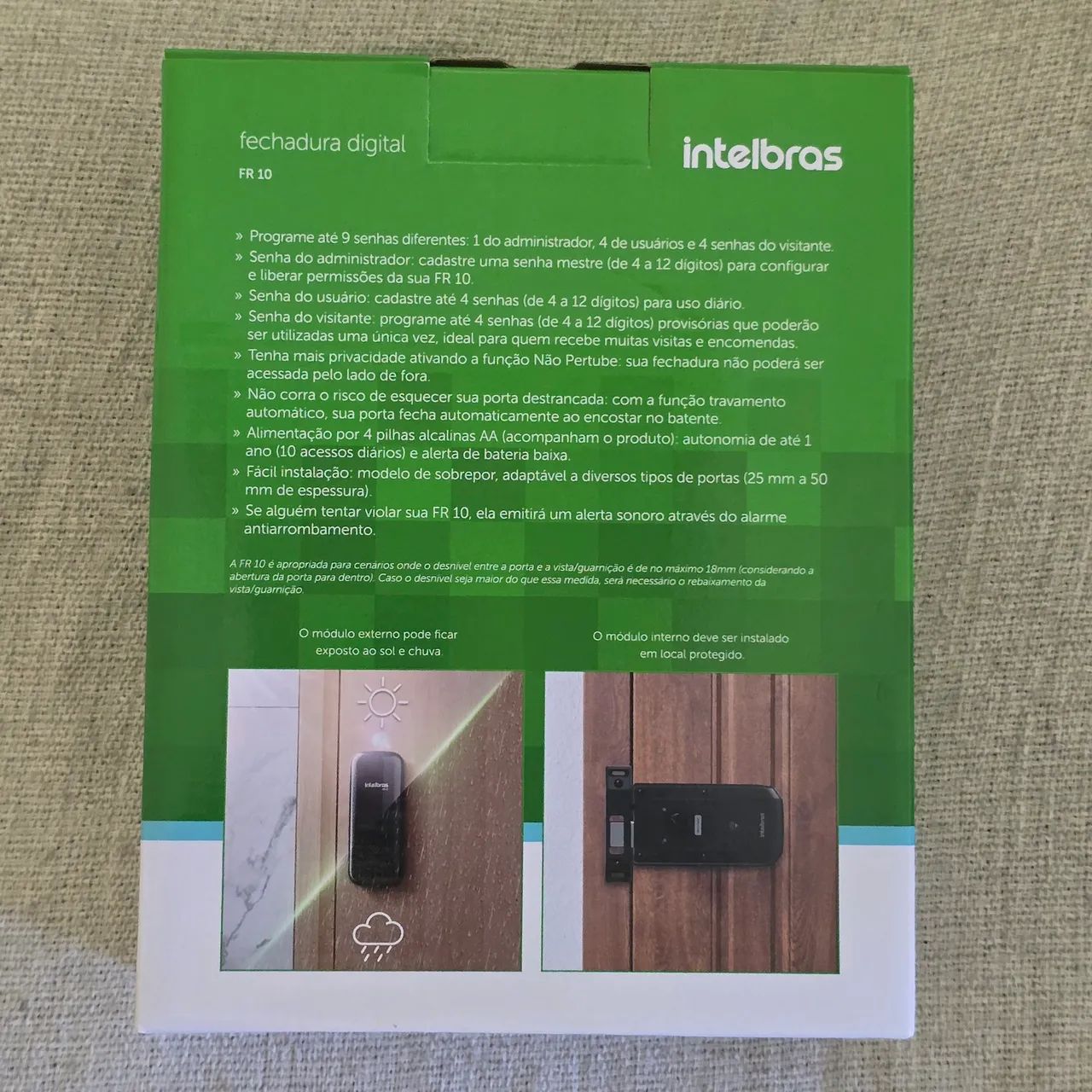 Fechadura Digital Sobrepor FR 10 Intelbras - Foto 2
