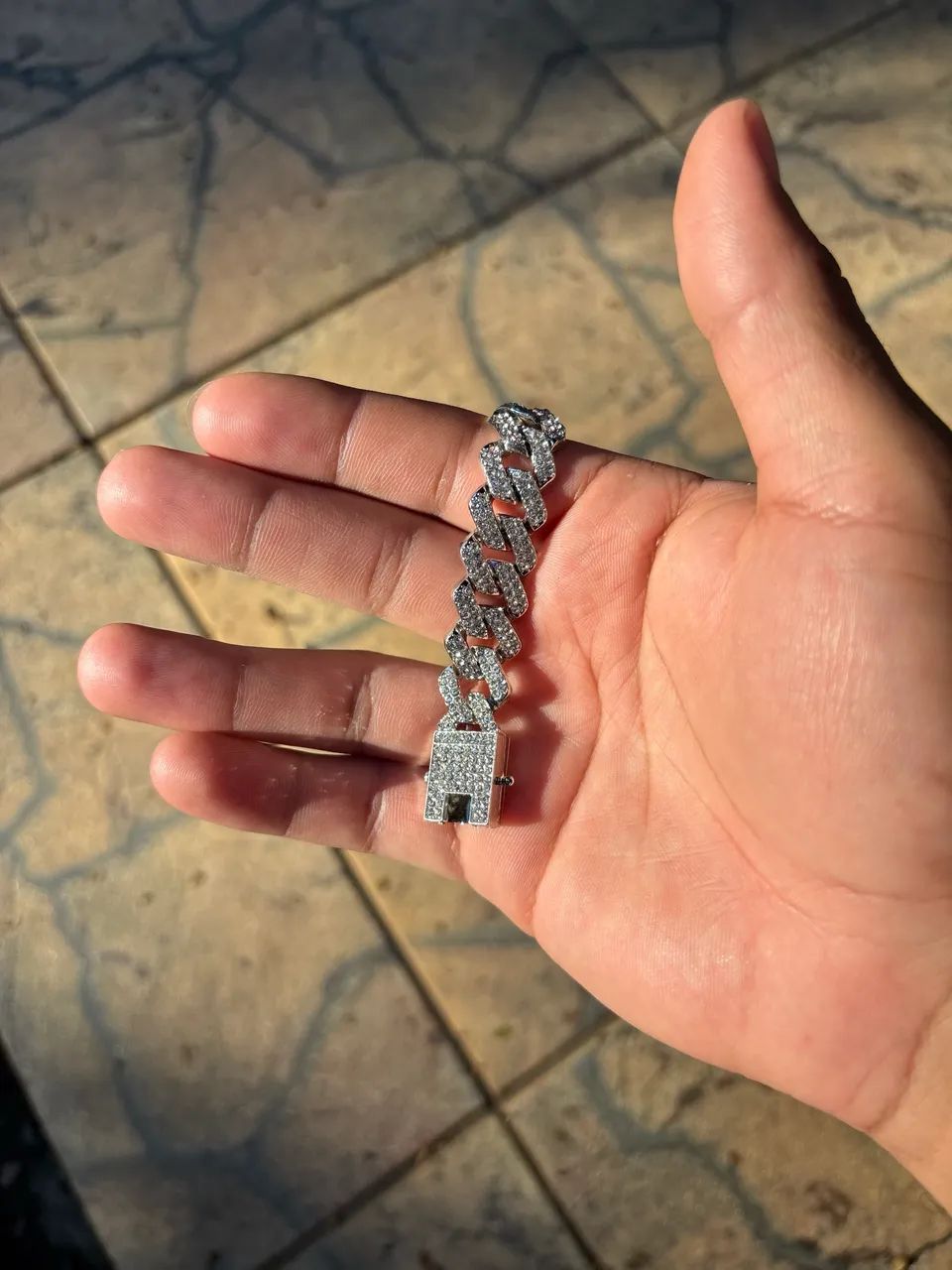 pulseira cuban link cravejada em zircônias - Foto 3