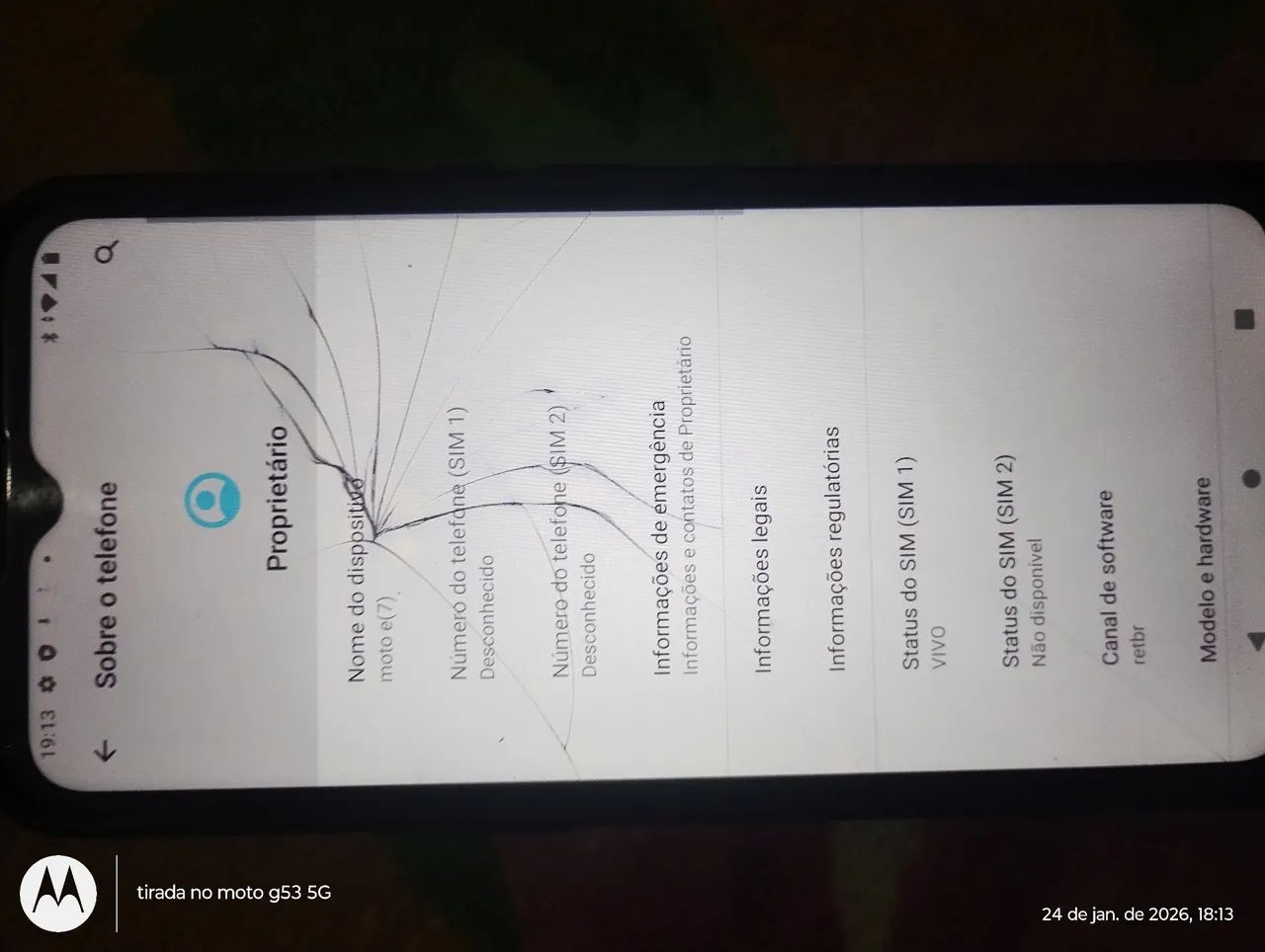 Vendo este celular moto E7 trincado mais tudo funcionando  - Foto 3
