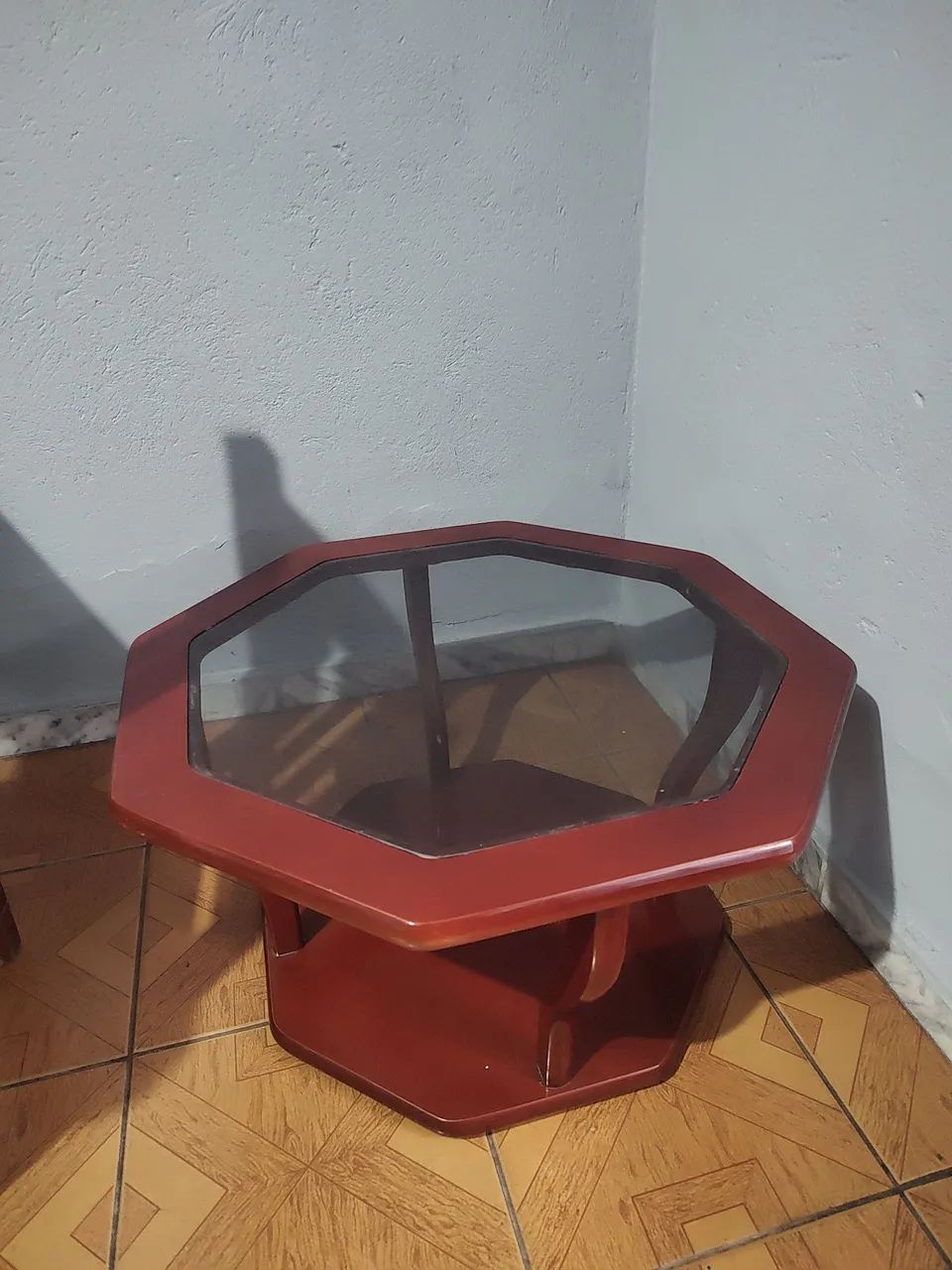 Mesa de centro madeira e vidro - Foto 2
