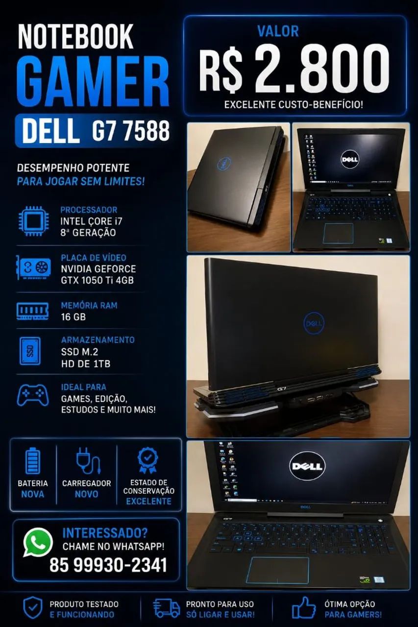 Notebook Gamer Dell G7 7588