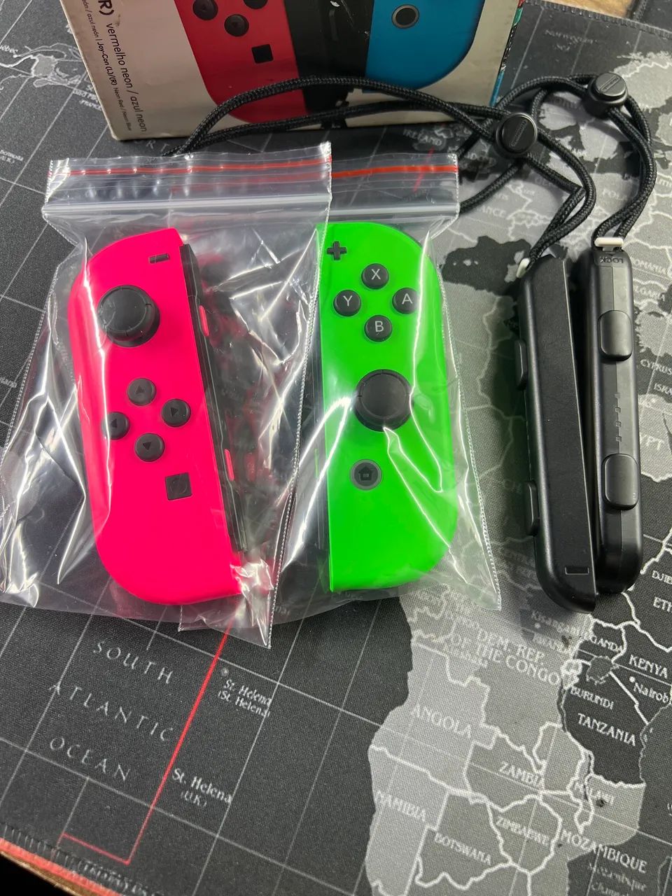 Controles Joy-Con para Nintendo Switch - verde e rosa