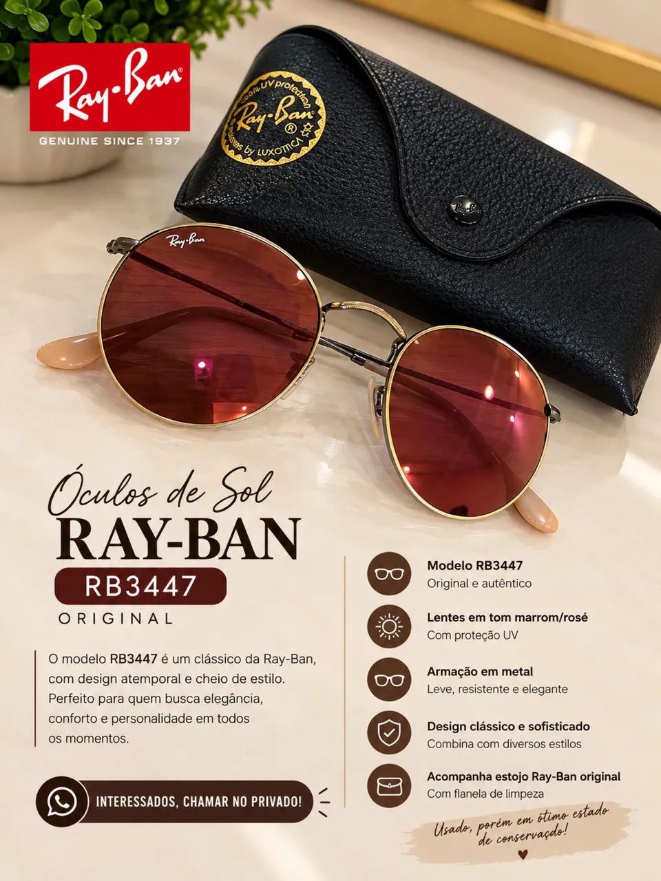 Óculos original Ray-ban
