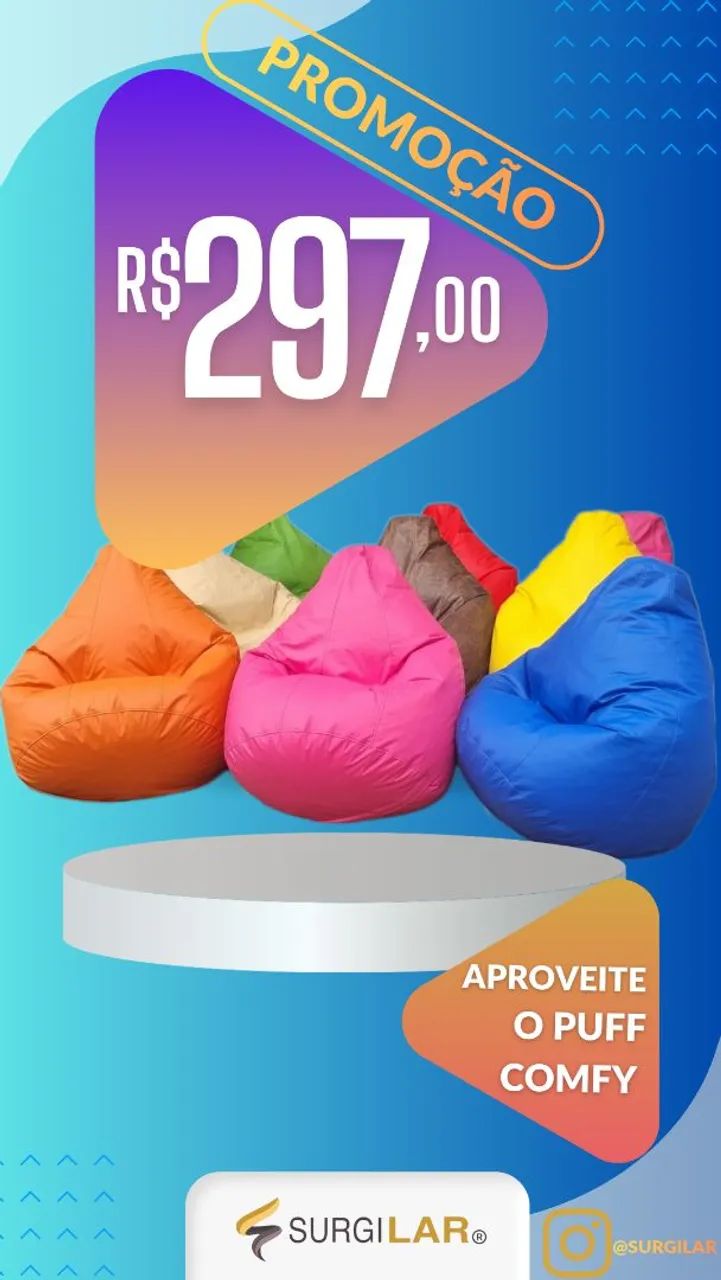 PUFF COMFY SURGILAR O MELHOR DO MERCADO 