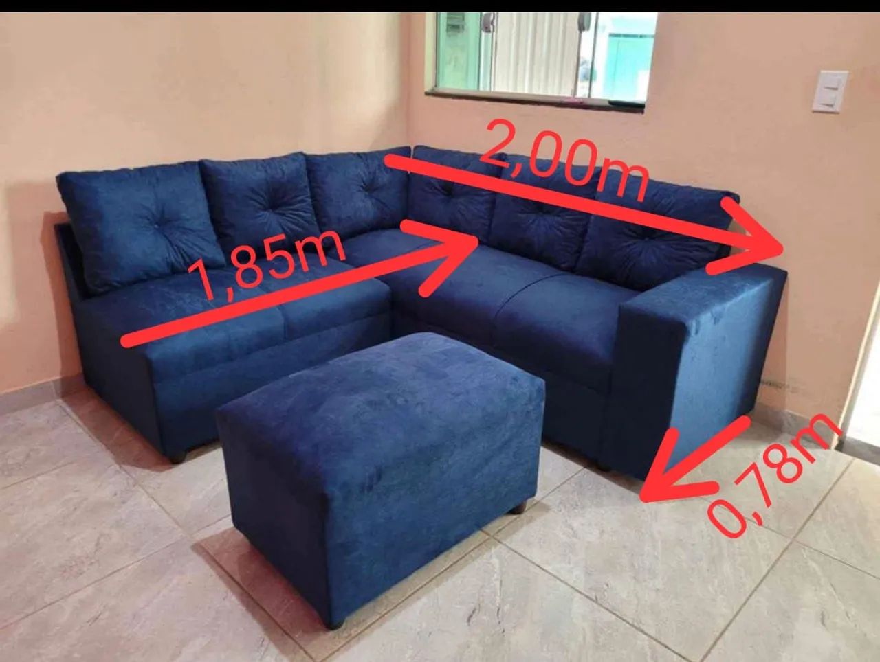 !!SOFA DE CANTO!!! NOVO!!! 12 x 94,90 cartão  - Foto 3