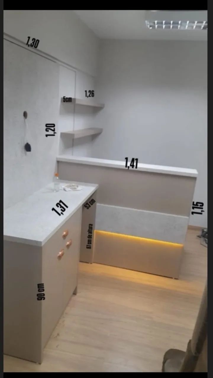 RECEPÇÃO MDF PLANEJADA COMPLETA À VENDA - Foto 4