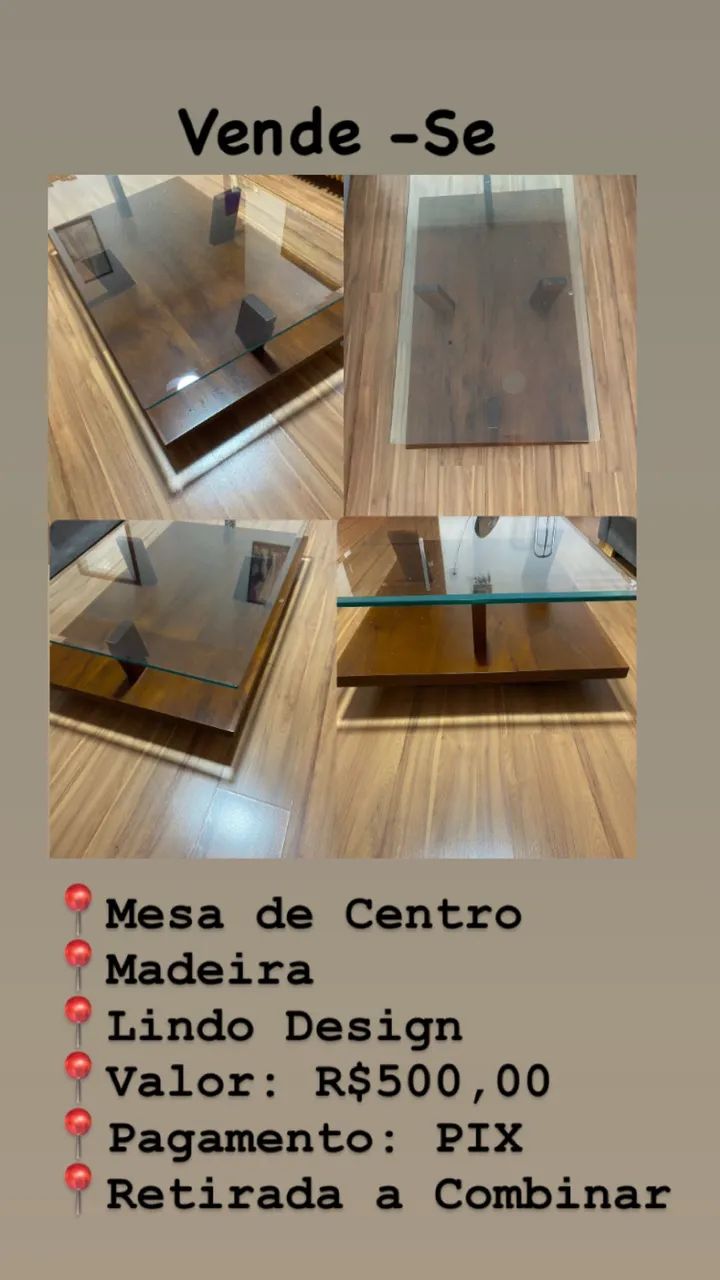 Mesa Centro Madeira  - Foto 5