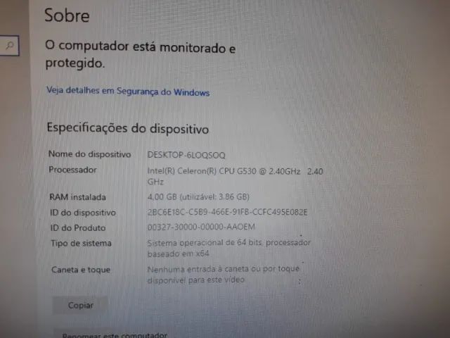 Computador Positivo, 4gb de memoria, 500gb hd, Windows 10, Monitor 18 polegadas  - Foto 5