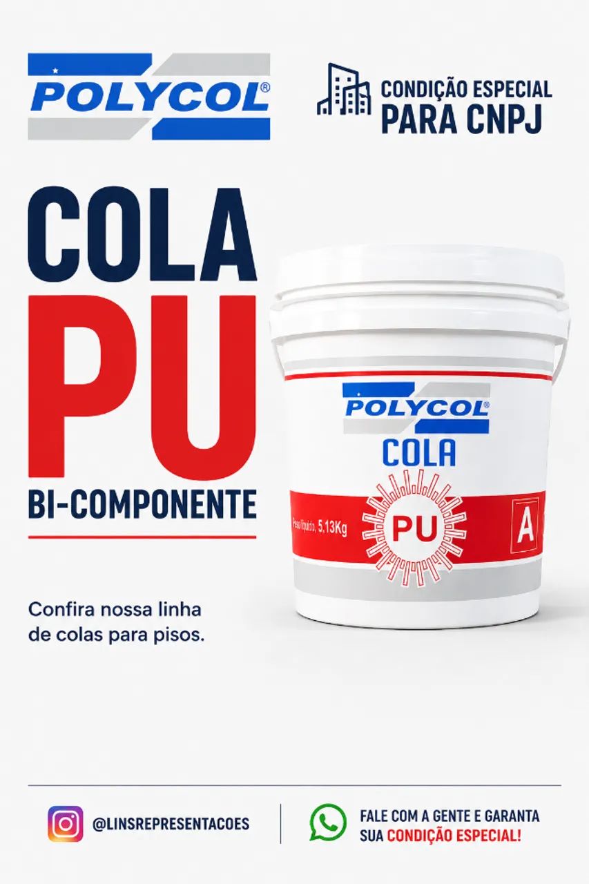 COLA PU BI COMPONENTE DIRETO DE FÁBRICA - SOLUÇÃO EM COLAS PARA SUA OBRA!
