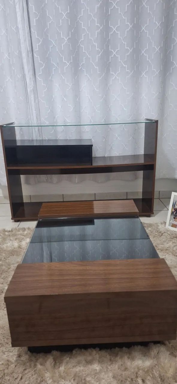 conjunto de sala rack,mesa de centro e aparador - Foto 4