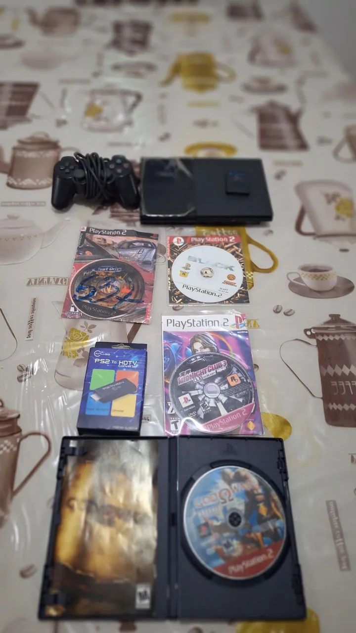 PS2 slim + 6 jogos - Foto 3