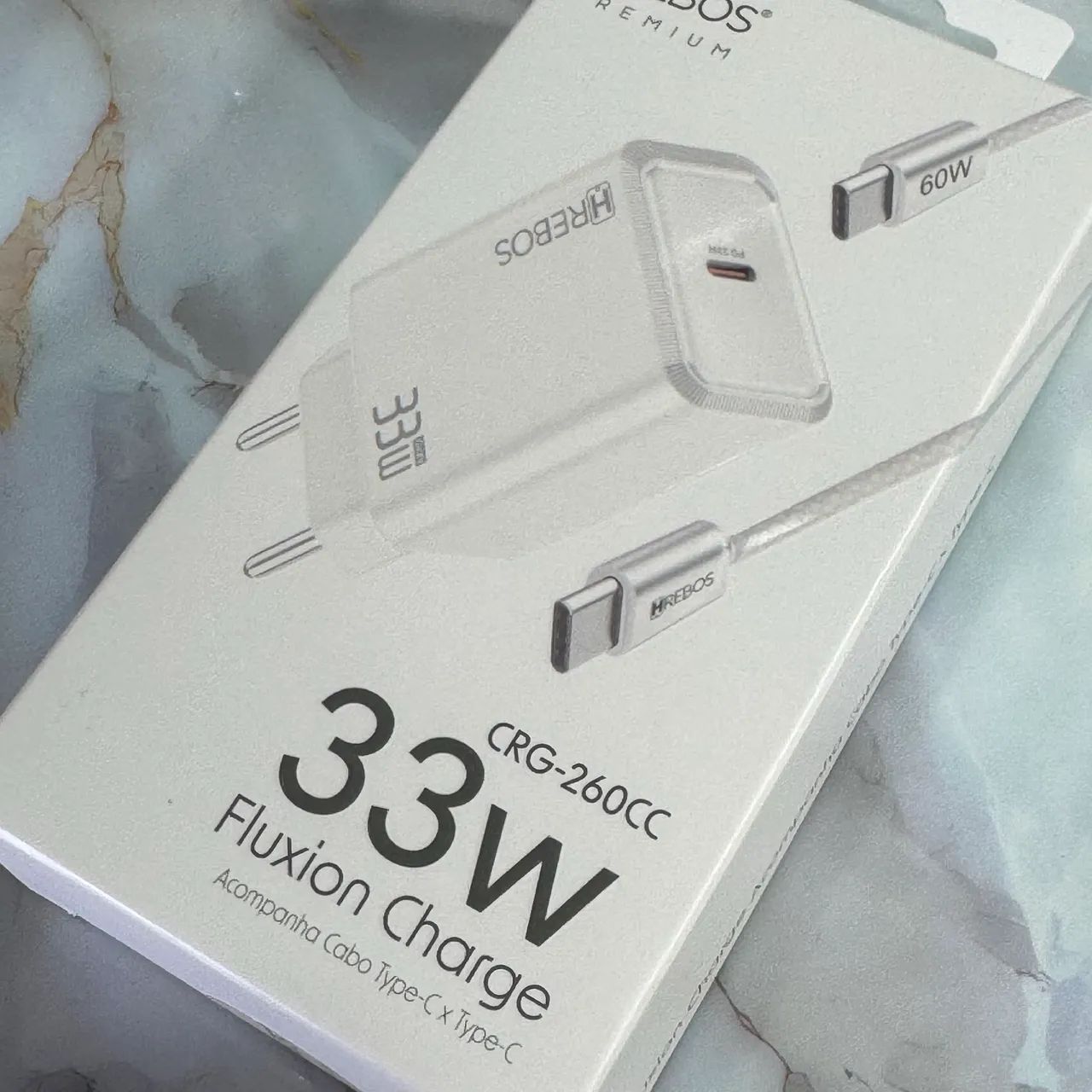 Carregador turbo 33W para celular IPhone/Android (kit completo) - Foto 2