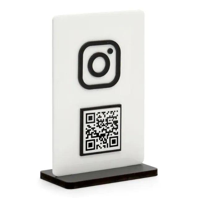 Placa Acrílica QR Code Instagram Personalizada - Foto 4