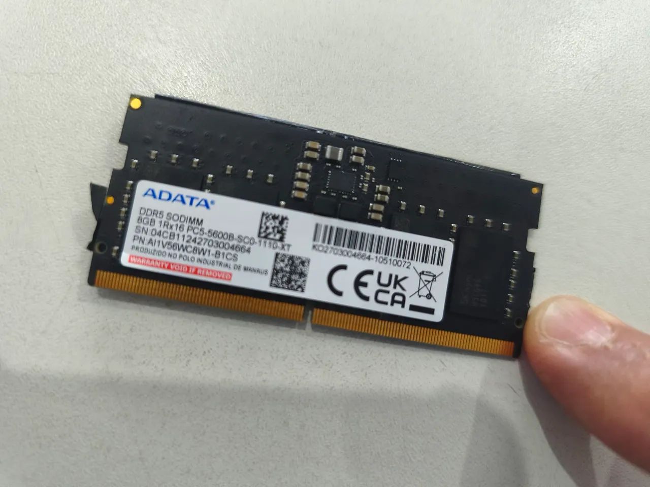 Memória RAM DDR5 8GB NOTEBOOK 