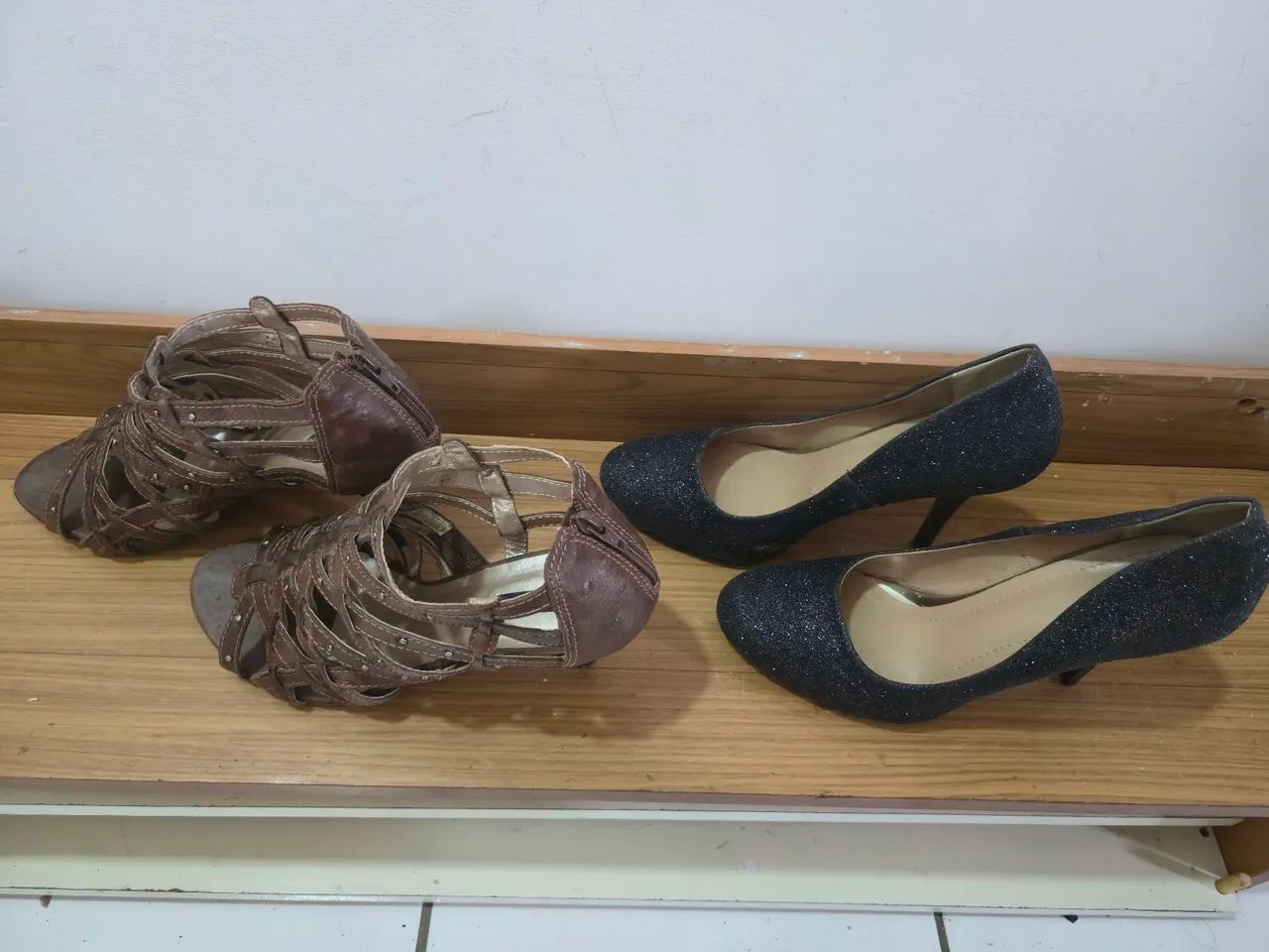 Sandália couro legítimo e Scarpin - Foto 2