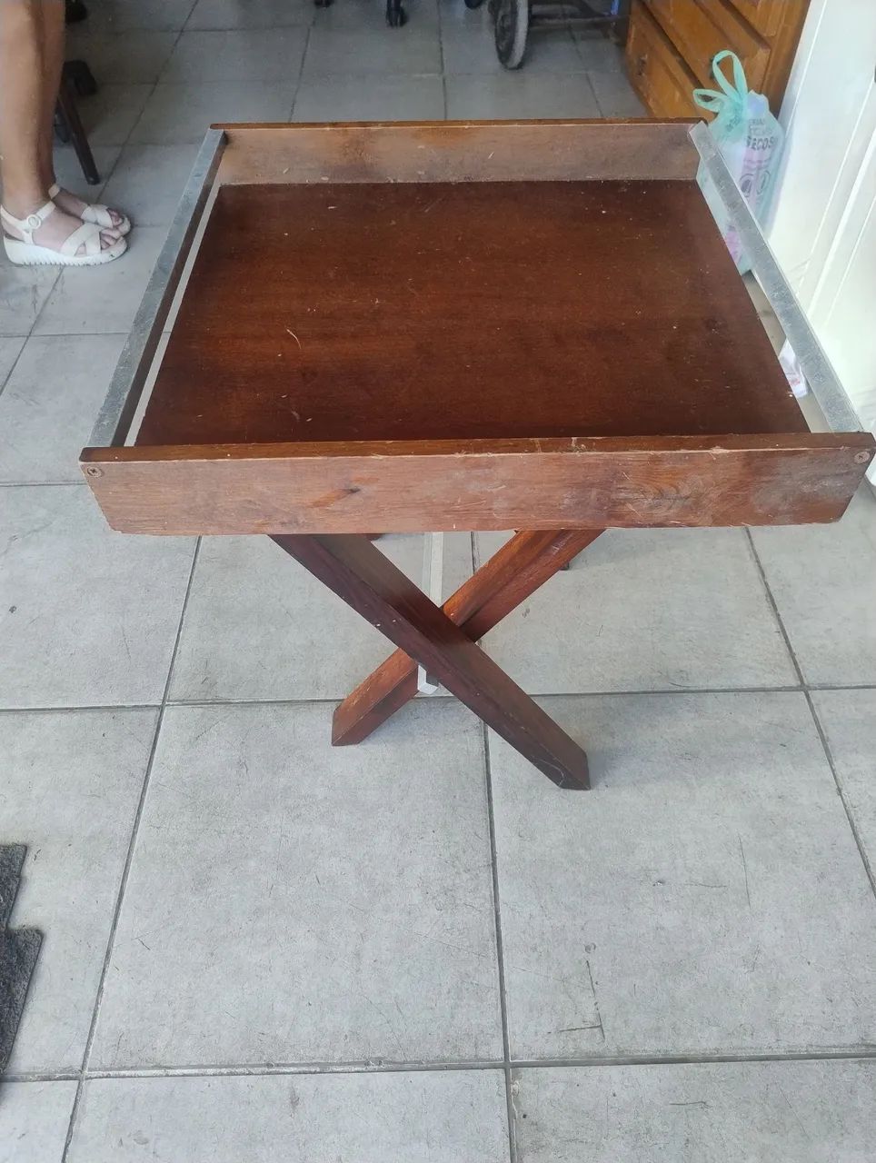 Mesa Quadrada Madeira Maciça<br>AL202-1 - Foto 2