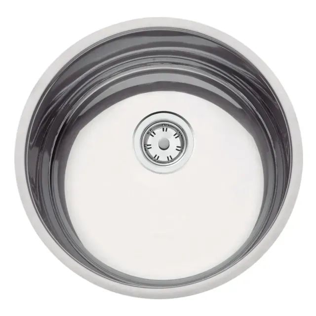 Tramontina Luna 38 BL Built-in Sink, Ø38 cm, High-Gloss Stainless Steel, 18 L – Durable and Resistant