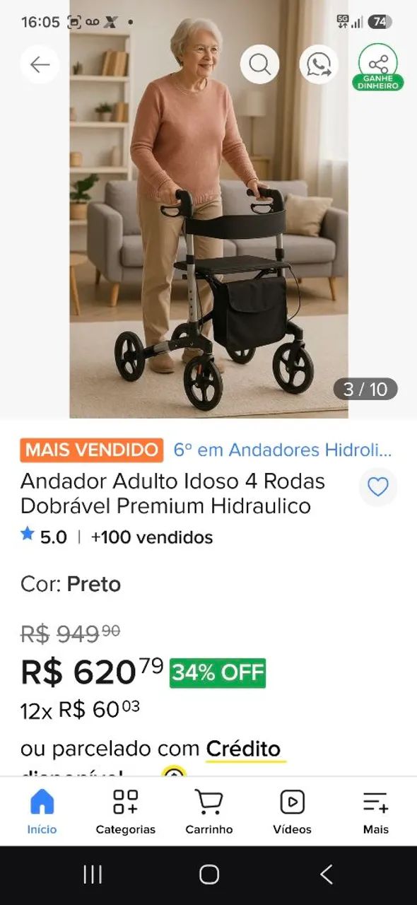 Andador idoso. - Foto 2