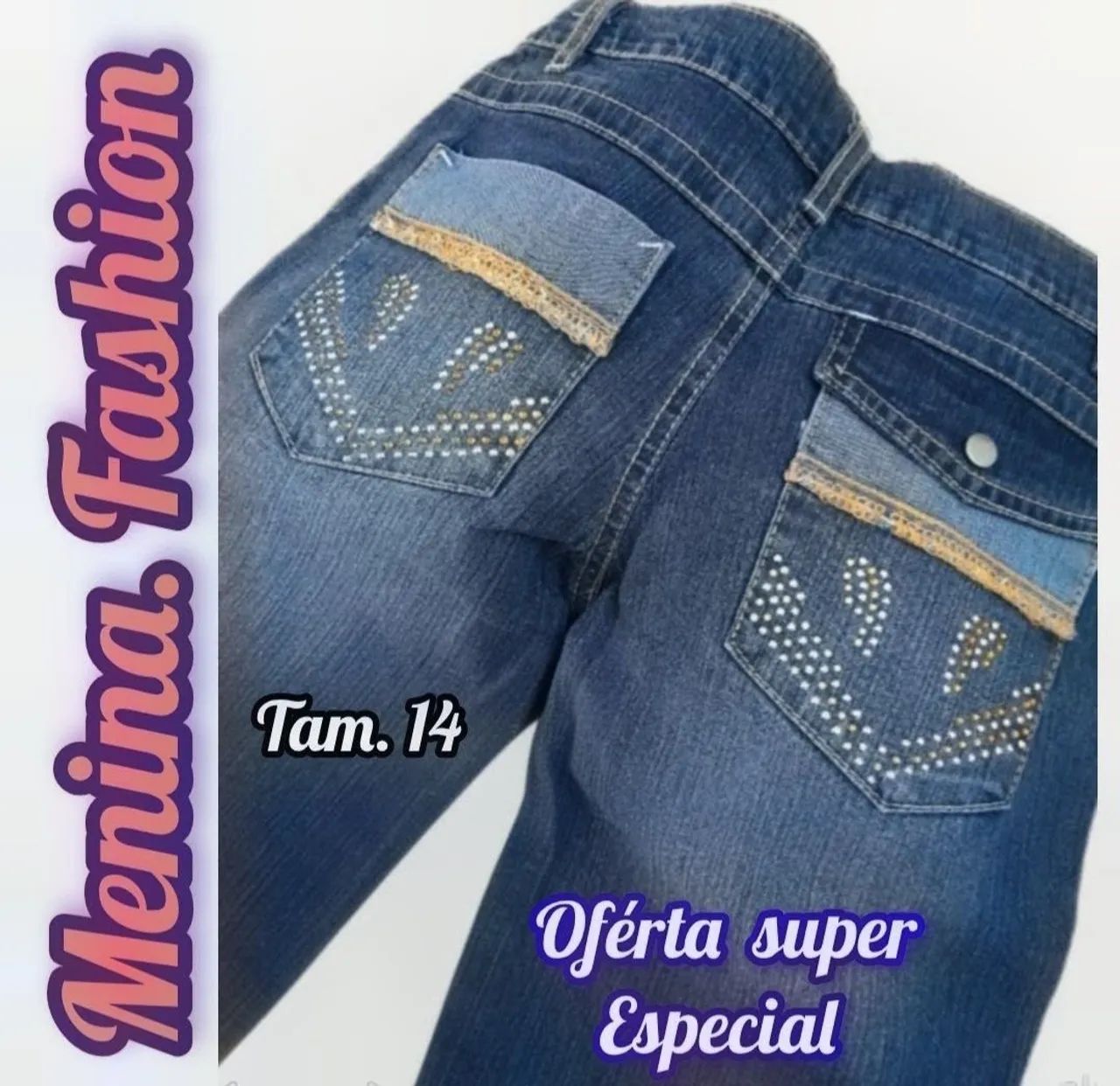 Calça jeans menina  - Foto 3