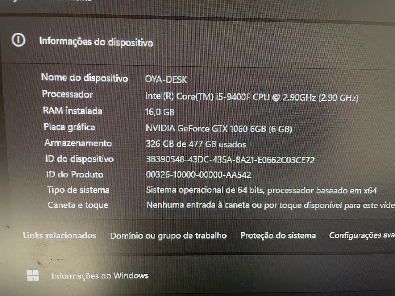 Vendo PC Gammer i5 - 9? geração placa vídeo 1060 - Foto 4
