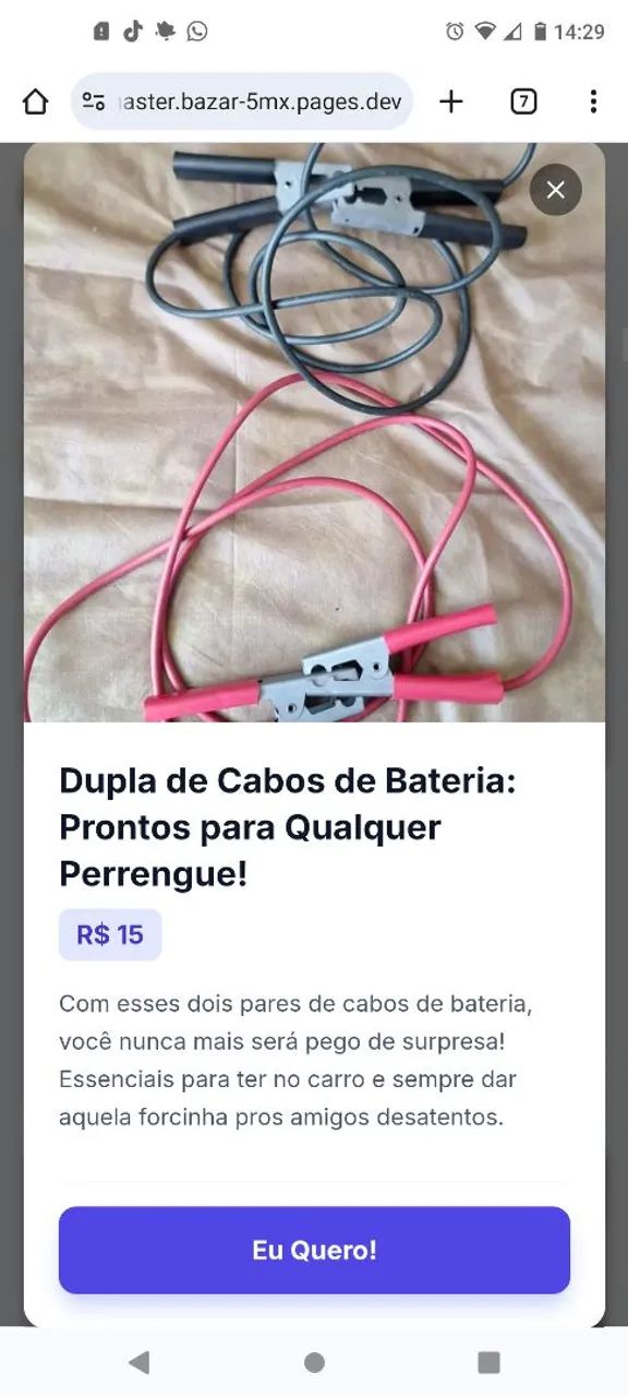 Duplas de cabos de bateria!