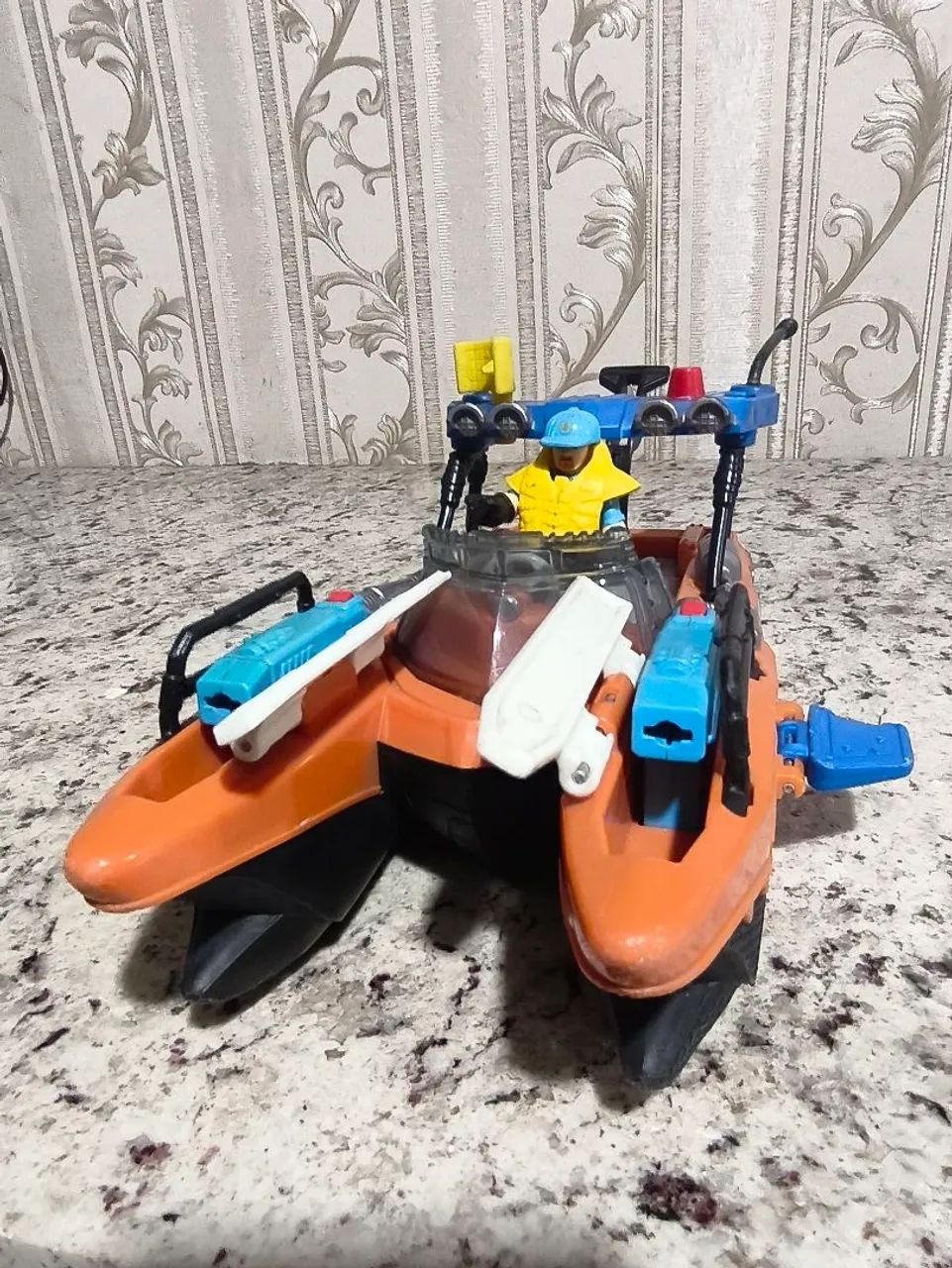 Barco Lancha Imaginext com boneco piloto  - Foto 2