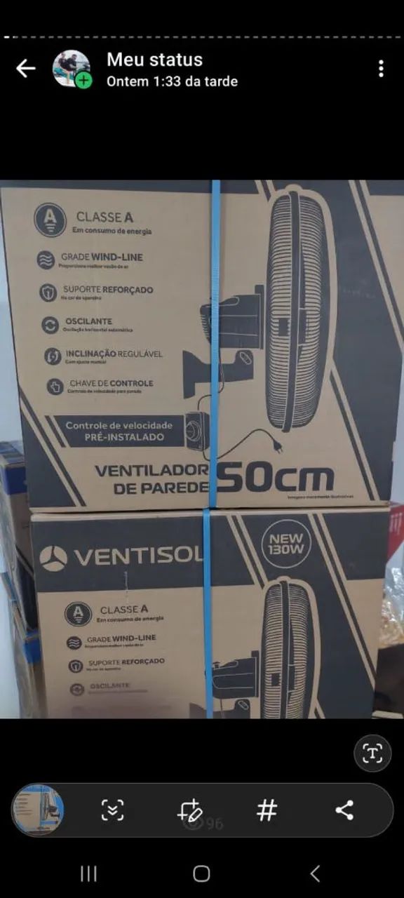 Ventilador de parede 50cm  - Foto 2