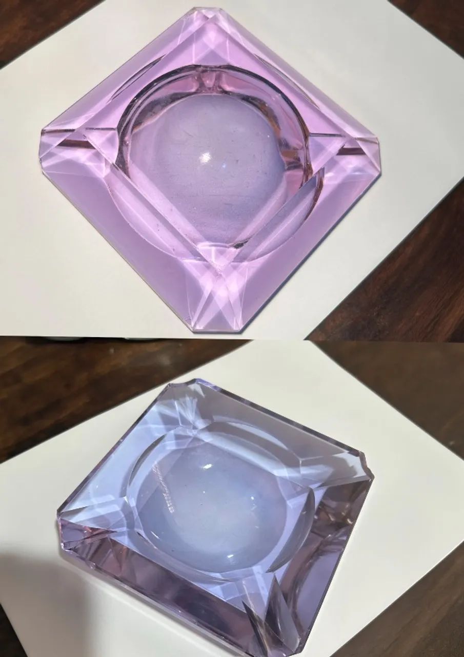 Cinzeiro de Cristal tcheco Neodímio (ALEXANDRITA)