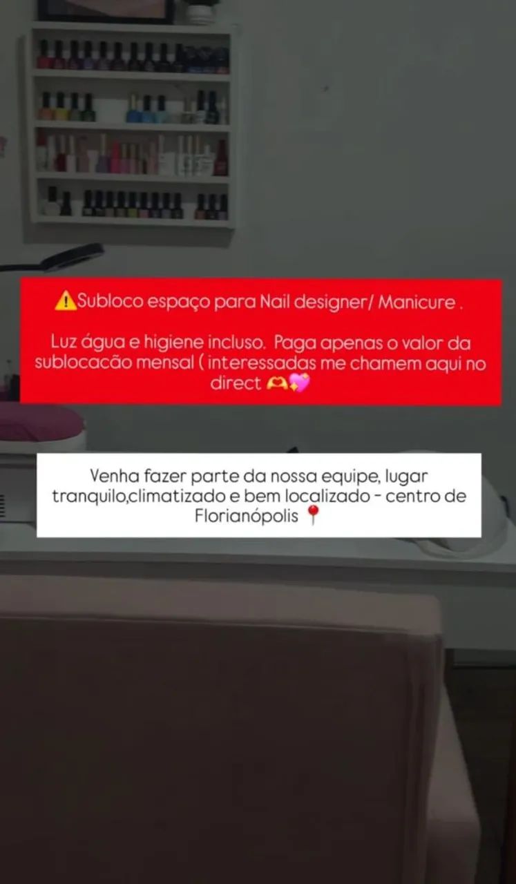 Espaço para sublocação 