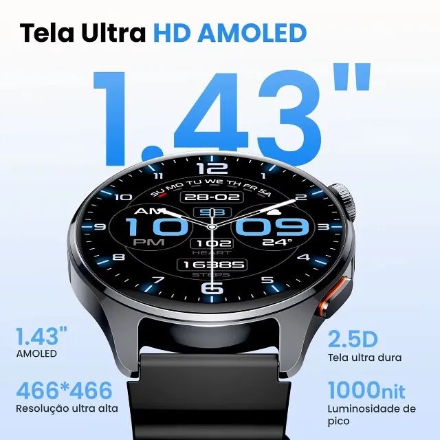 Smartwatch Haylou Watch 4S GPS com tela AMOLED - Foto 2