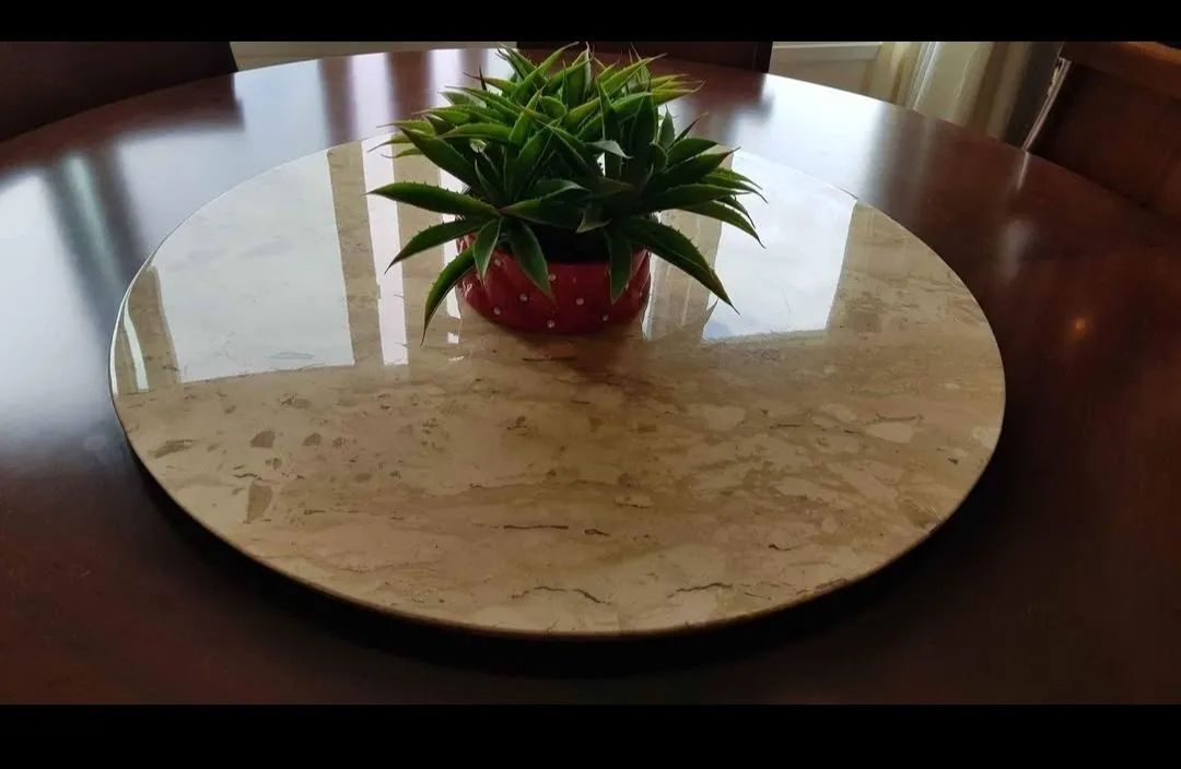 Conjunto Mesa de Jantar Redonda Centro Giratório com 6 Cadeiras - Foto 2