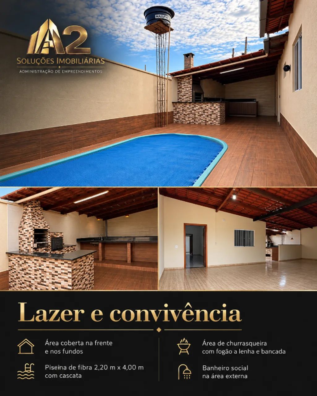 Casa em Nova Veneza-GO, 3 quartos - Foto 2